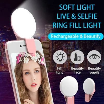 Cell Phone Live Video Light LED Lamp Anchor Photo Beauty Light Portable Selfie Ring Light For Smartphone Camera Photography Prop